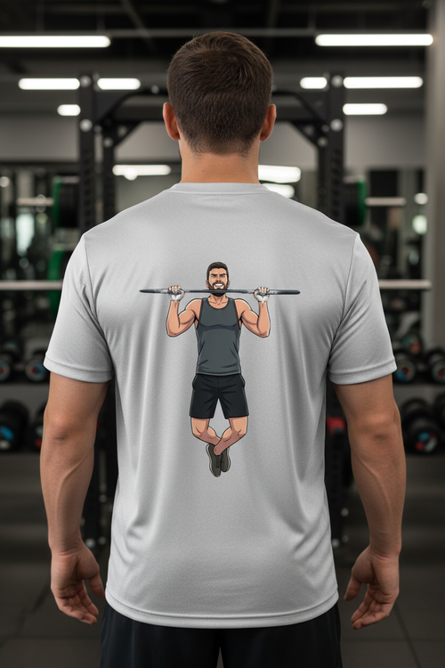 Male Athlete - Back with Artwork